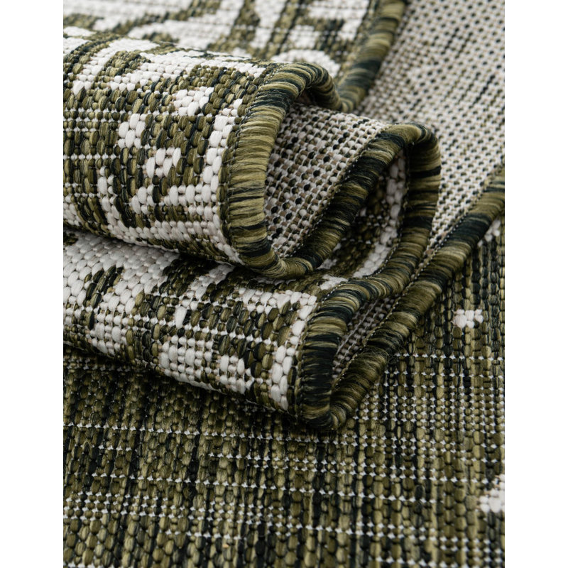 Tapis intérieur / extérieur Jill Zarin, Ovale 5 pi 3 po x 8 pi