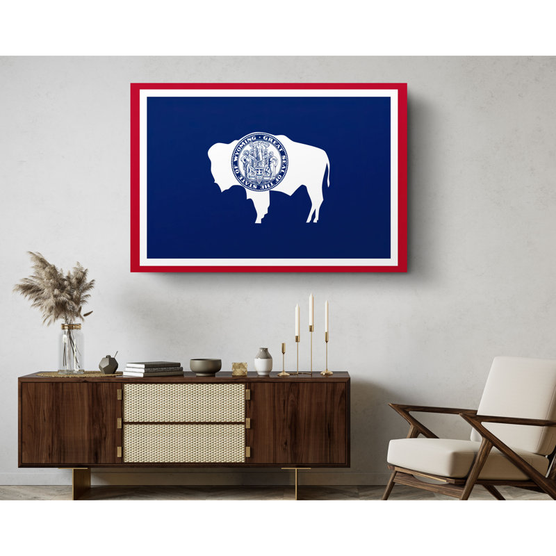 «Wyoming State Flag», impression sur toile tendue, L 24 po x H 16 po