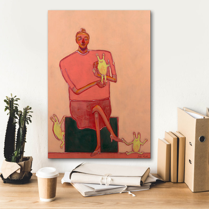 Toile épique Graffiti «Minder The Little Monsters» par Bebe Keith, 18 po x 26 po