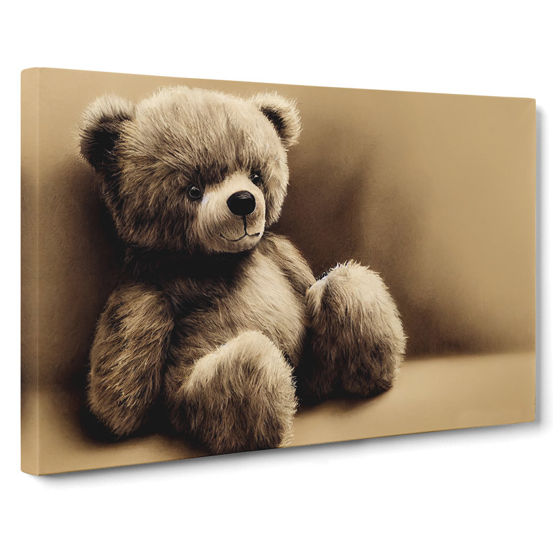 Sensational Teddy Bear - Wrapped Canvas Print, 35cm H x 50cm W x 3cm D