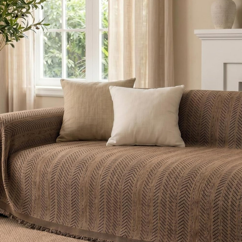 Striped Blanket, Brown Striped
