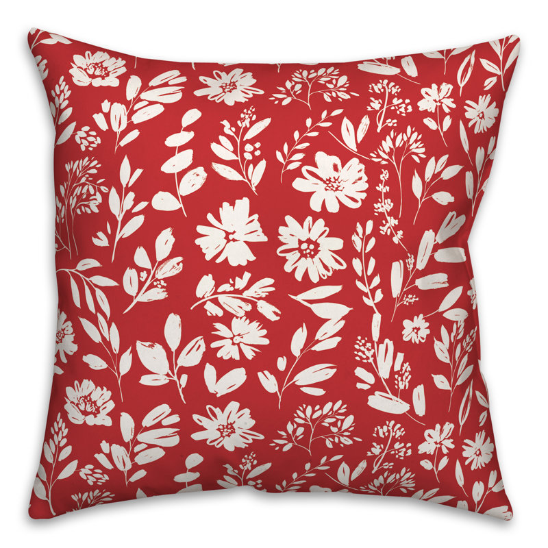  Housse et insert de coussin 16 po, 18 po x 18 po, Rouge