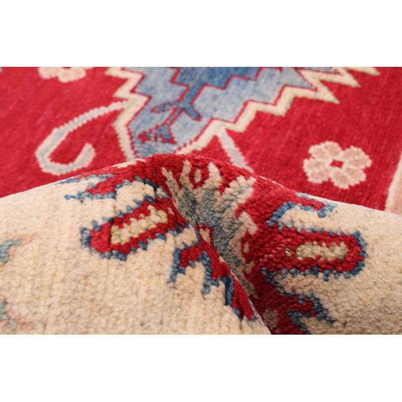 One-of-a-Kind 6'9" X 9'8" New Age Wool Area Rug in Red