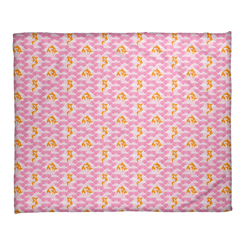 Couverture polaire Katelyn Elizabeth Koi, l 52,5 po x L 62,5 po, Rose