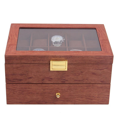 Boîte à montre en bois + tiroirs