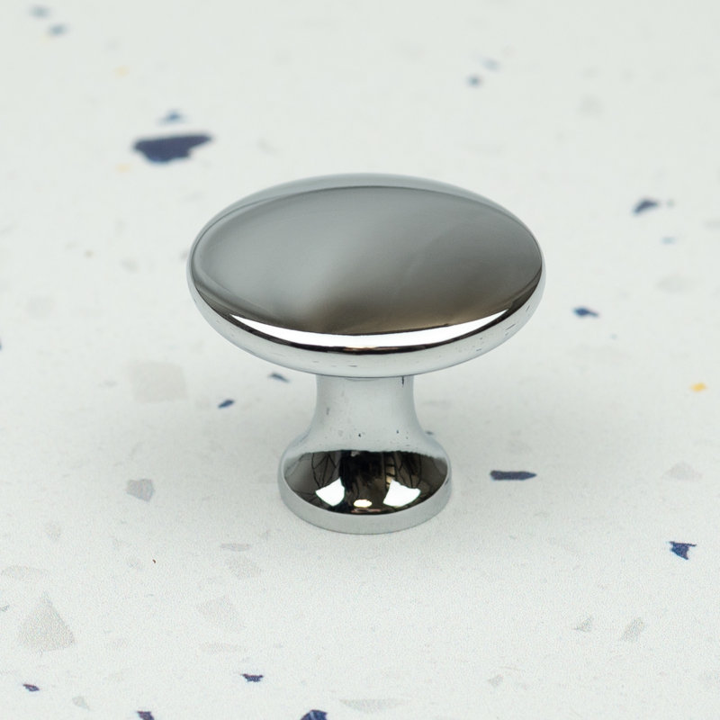 30mm Button Knobs in Multiple Finishes, Polished Chrome