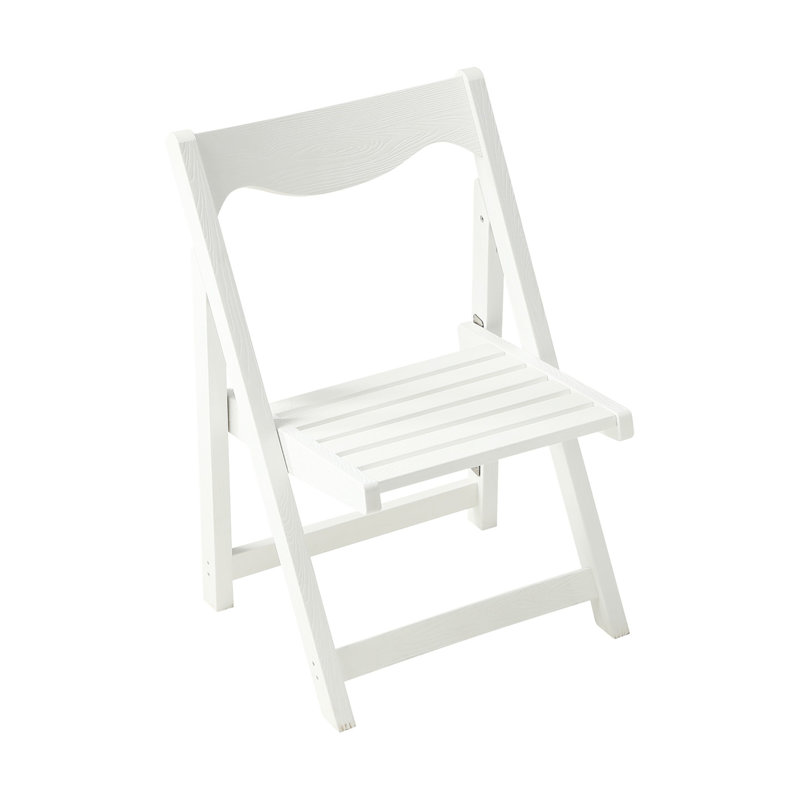 Table pliante Hips et 2 chaises, mobilier d'extérieur blanc rectangulaire pour une chaise élégante