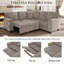 Canapé en L avec canapé-lit escamotable, canapé-lit avec siège de rangement, canapé-lit modulaire à 5 places avec USB, canapé-lit modulaire pour salon-952761098
