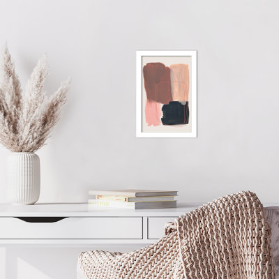 «Rience Abstract Brush Strokes 120» par Mareike Bohmer, impression sur bois encadrée