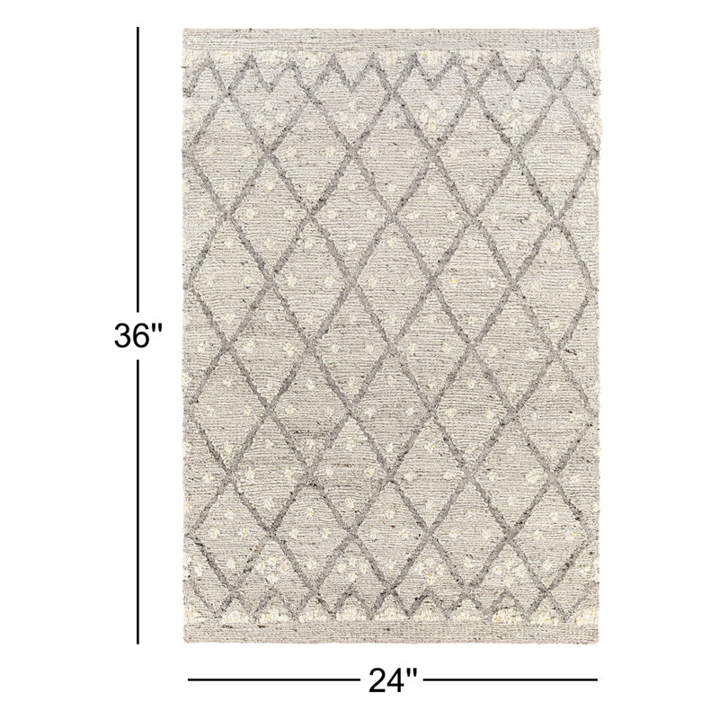 Elisha Wool Geometric Indoor Rug, Rectangle 2' x 3'