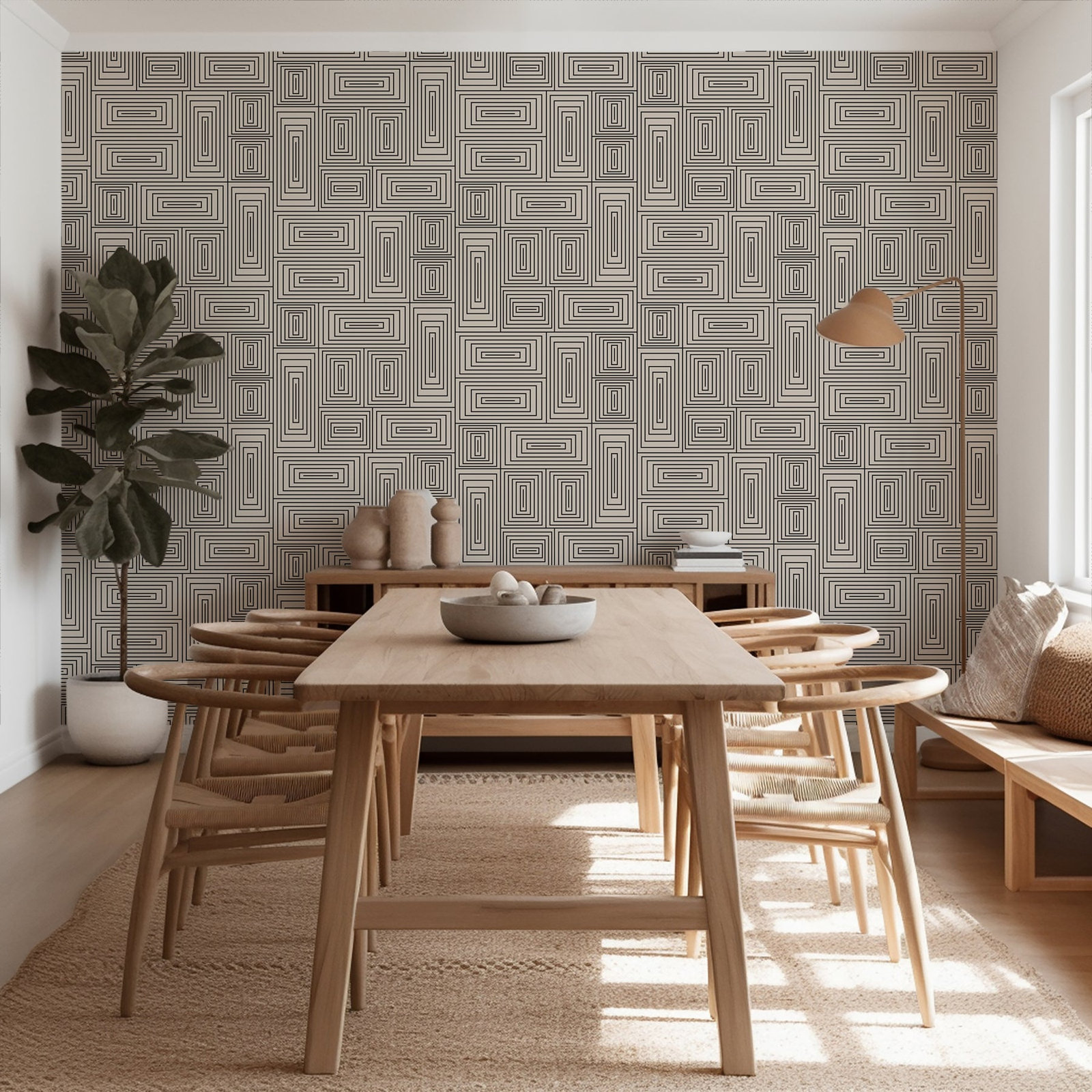 Nia Self-Adhesive Wallpaper Roll, Taupe, Self-adhesive, Vinyl