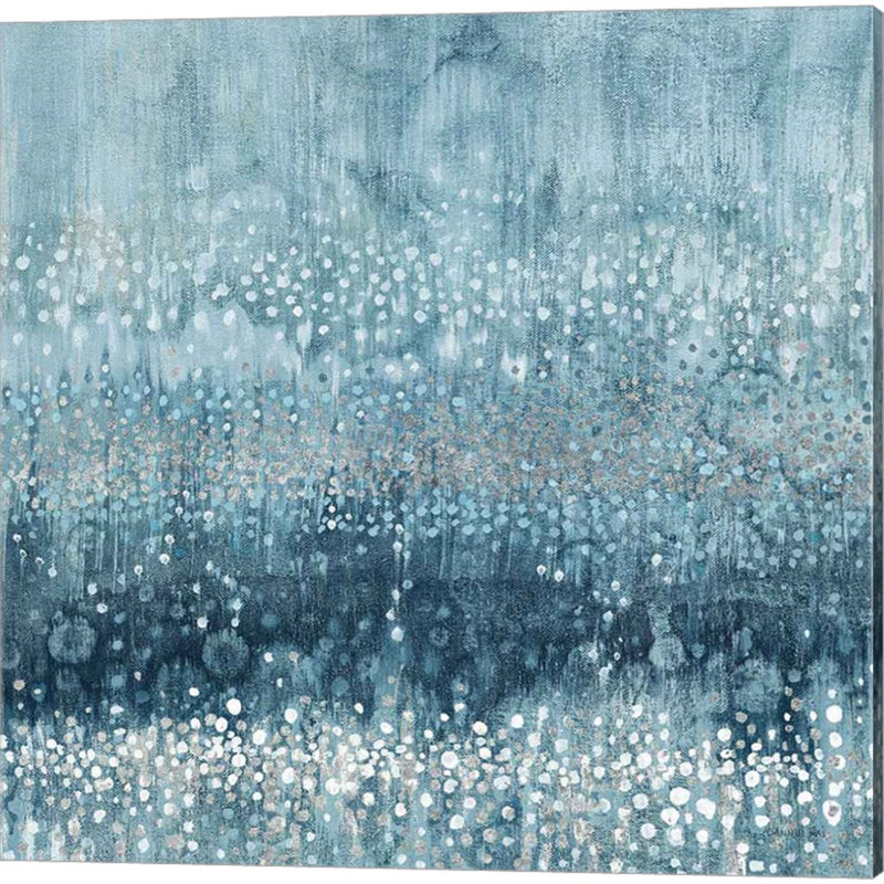 «Rain Rain Blue Silver» par Danhui Nai, art sur toile (ensemble de 2)
