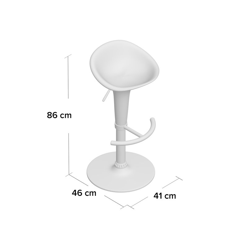 Gibbons Swivel Adjustable Height Counter Stool with Metal Frame, Orange