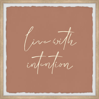 Live With Intention - Single Picture Frame Print
