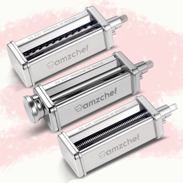 3 in 1 Stainless Steel Pasta Maker Attachment for Kitchenaid Stand