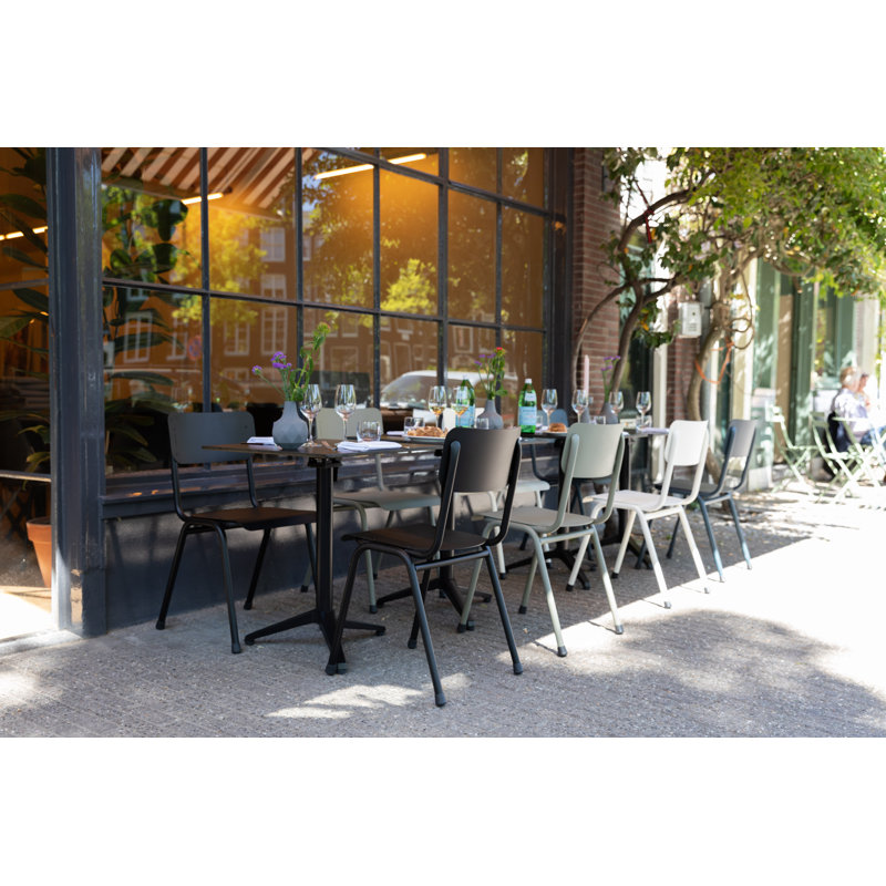 Back To School Outdoor Dining Side Chair, Black