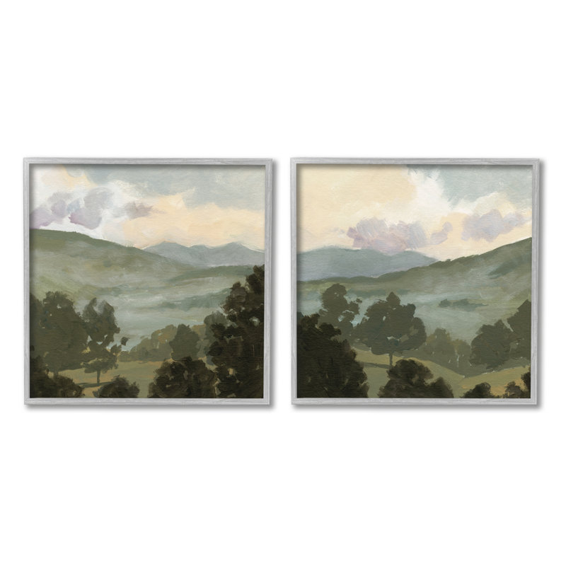 2 pièces de style campagne champêtre par Victoria Barnes, H 17 po x l 17 po x P 1,5 po, Estampe numérique Farmhouse