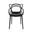 Chaise en plastique 4 pièces noir-305319996