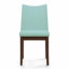 Ensemble de 2 chaises de salle à manger Mid-Century en tissu menthe