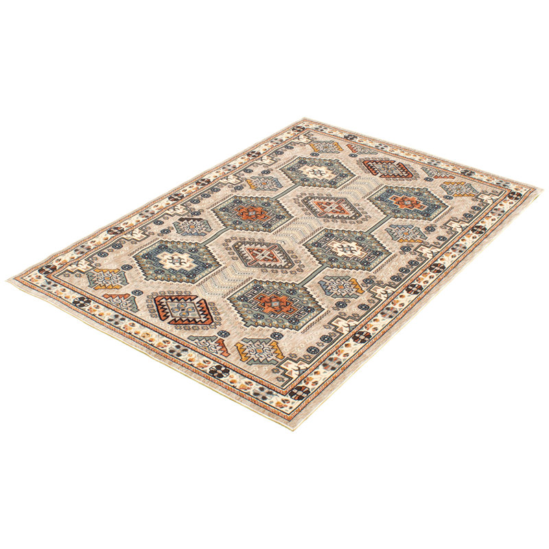 Tapis taupe / bleu Agel, Rectangle 7 pi 10 po x 10 pi 2 po