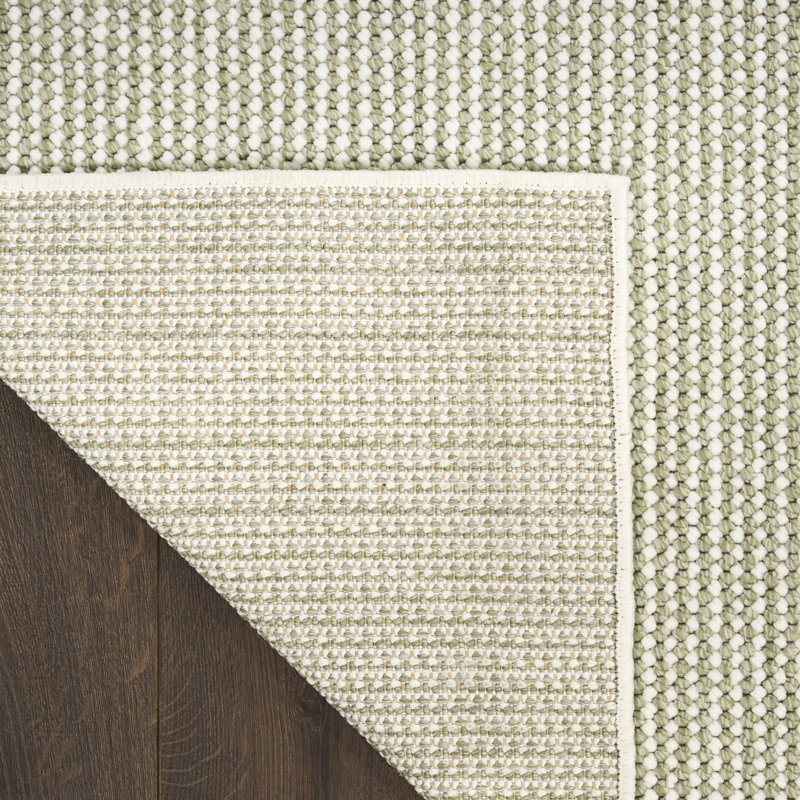 Tapis intérieur vert ivoire Nourison, Ivoire / vert, Tapis de couloir 2 pi 3 po x 7 pi 6 po