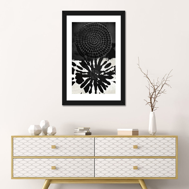Dot Dotal par Nikki Chu - imprimé, Cadre noir, H 24 po x l 16 po x P 1 po