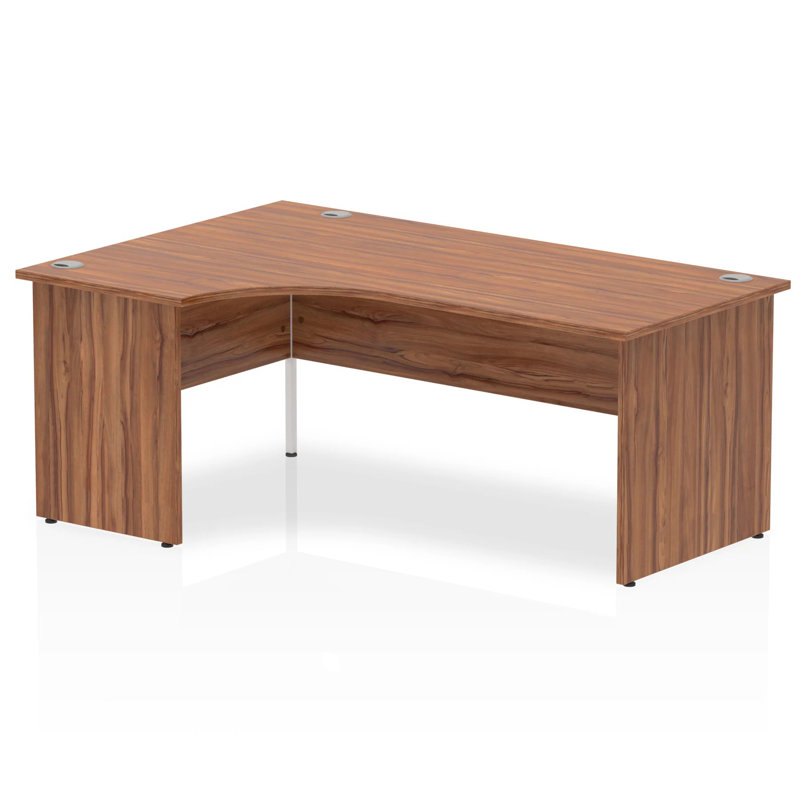 Impulse L-Shaped Computer Desk, 73cm H x 180cm W x 120cm D, Left Hand Facing, Walnut