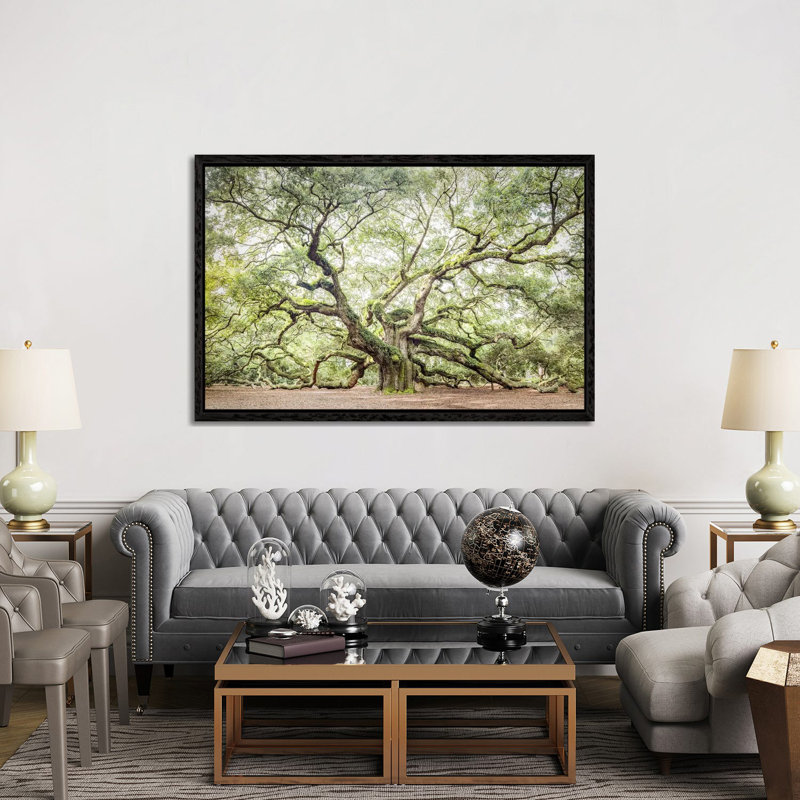 Angel Oak Tree by Apryl Roland - Gallery-Wrapped Canvas Giclée on Canvas, 45.72 cm H x 66.04 cm W, White