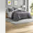 Cal King Comforter Set, Polyester Woven Stripes, Minimalist Design Bedroom