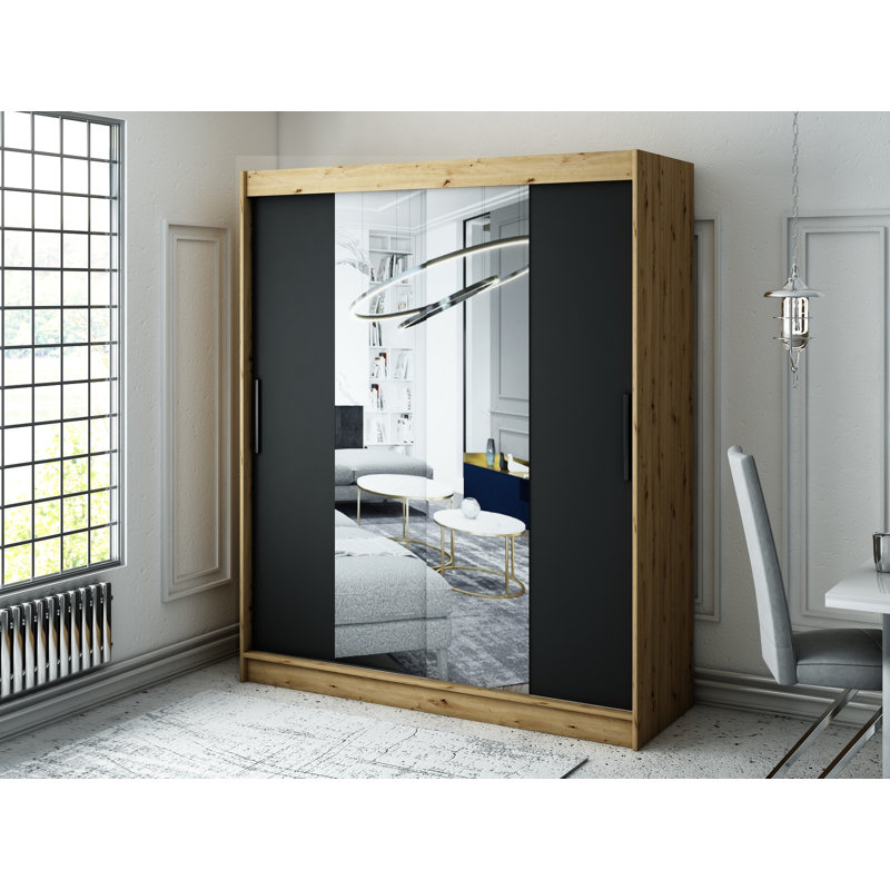 Allisia Manufactured Wood Wardrobe, 200 H x 180 W x 62 D cm