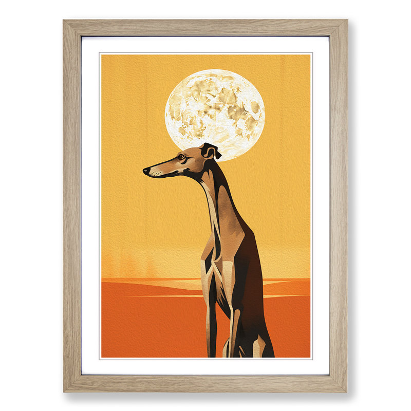 Greyhound Minimalism - Framed Print