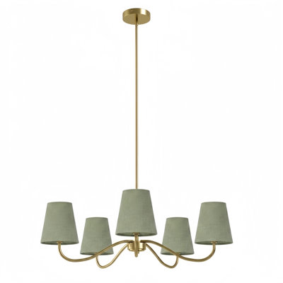 Wrought Iron 5-Light Chandelier