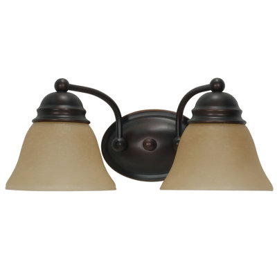 Éclairage pour salle de bain 2 lumières à intensité variable Bronze Charmaine