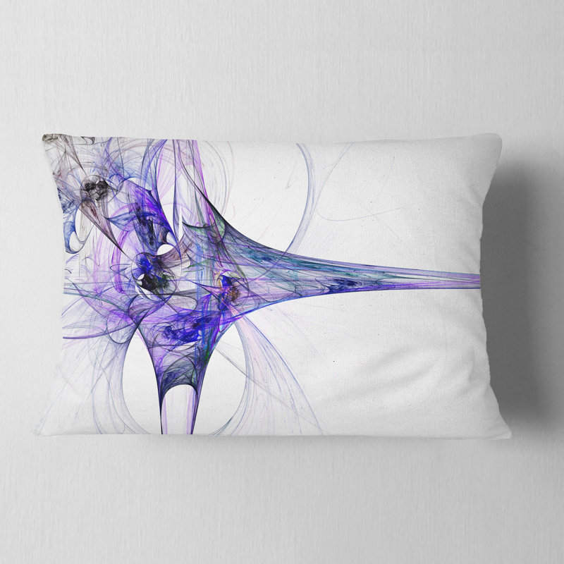 Coussin lombaire , Mauve / blanc