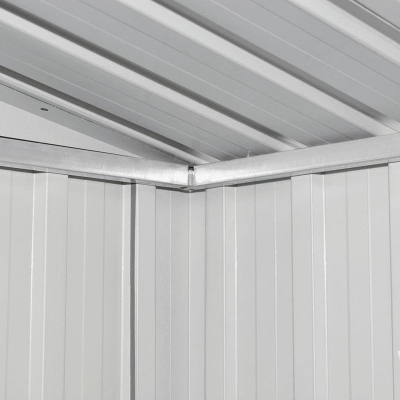 Garden Storage Shed Steel 204x132x186 cm, Brown