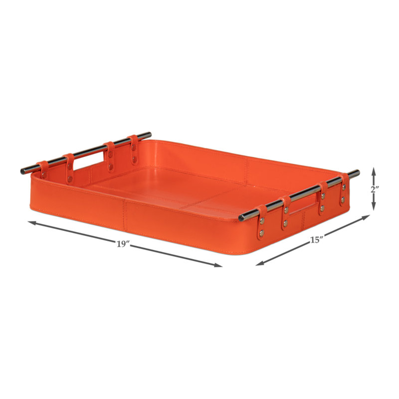Shagreen Decorative Tray, Orange