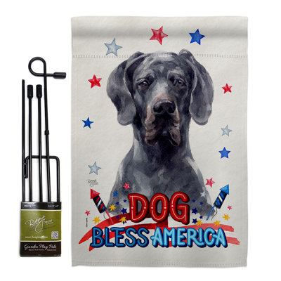Drapeau de jardin Patriotic Great Dane