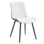 4 chaises de salle à manger avec coussin de siège allongé. Conception à lignes épurées. Épissure gris foncé et blanc. Pu Back. Rembourrage en éponge haute. Et coussin optionnel confortable - 4 pièces. Ligne élégante. Blanc. Rempli. Confortable-1278798605