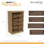 Organisateur de garde-robe à 12 tablettes avec 4 tiroirs et tringles doubles Mosaics