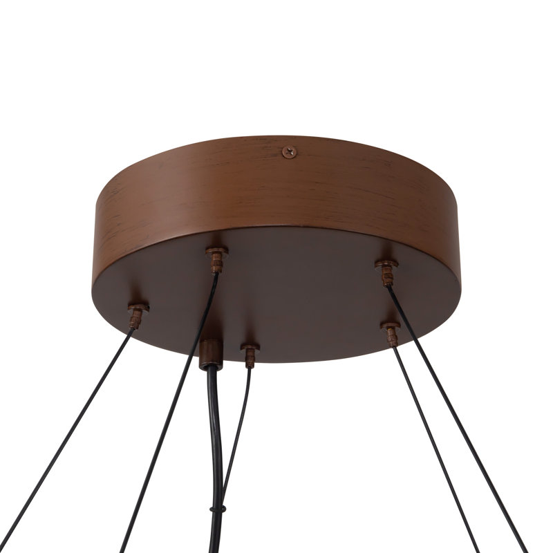 Bosco 10 - Light LED Chandelier, Walnut