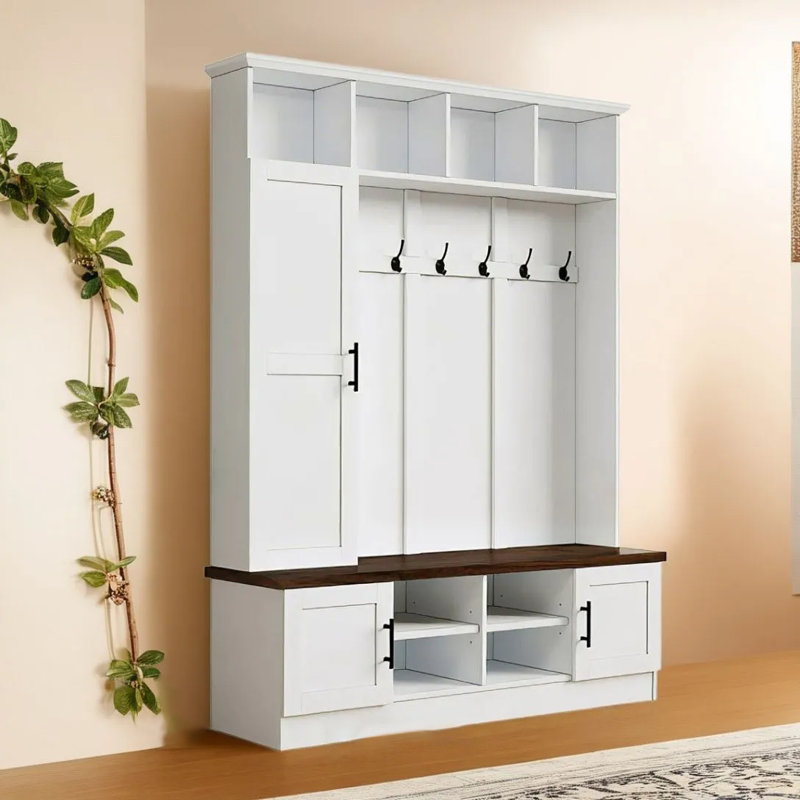 Versatile 3-In-1 Hall Tree With 6 Hooks
