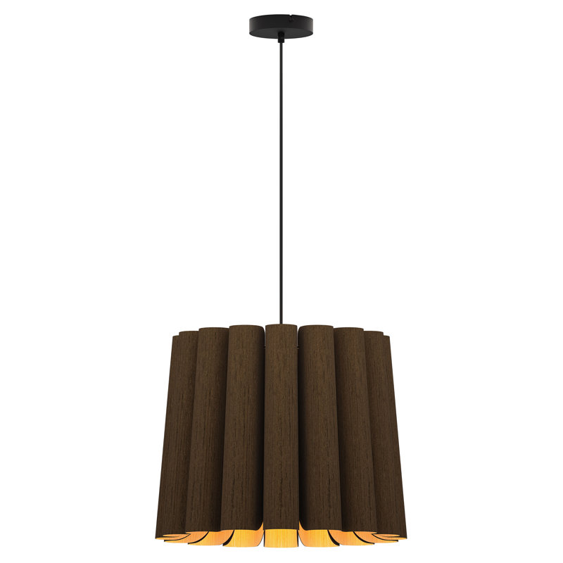 Luminaire suspendu unique à 1 lumière Renata, Ébène