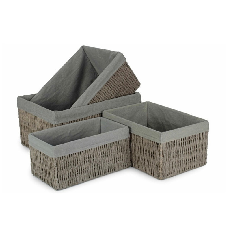 Fleur De Lis Living Seagrass Decorative Basket