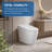 Smart Toilet with Foot Sensor Flush, Instant Warm Wash & Dry, Heated Seat