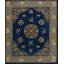 Antique Peking Chinese Floral, Medallion Navy 1880s Rug