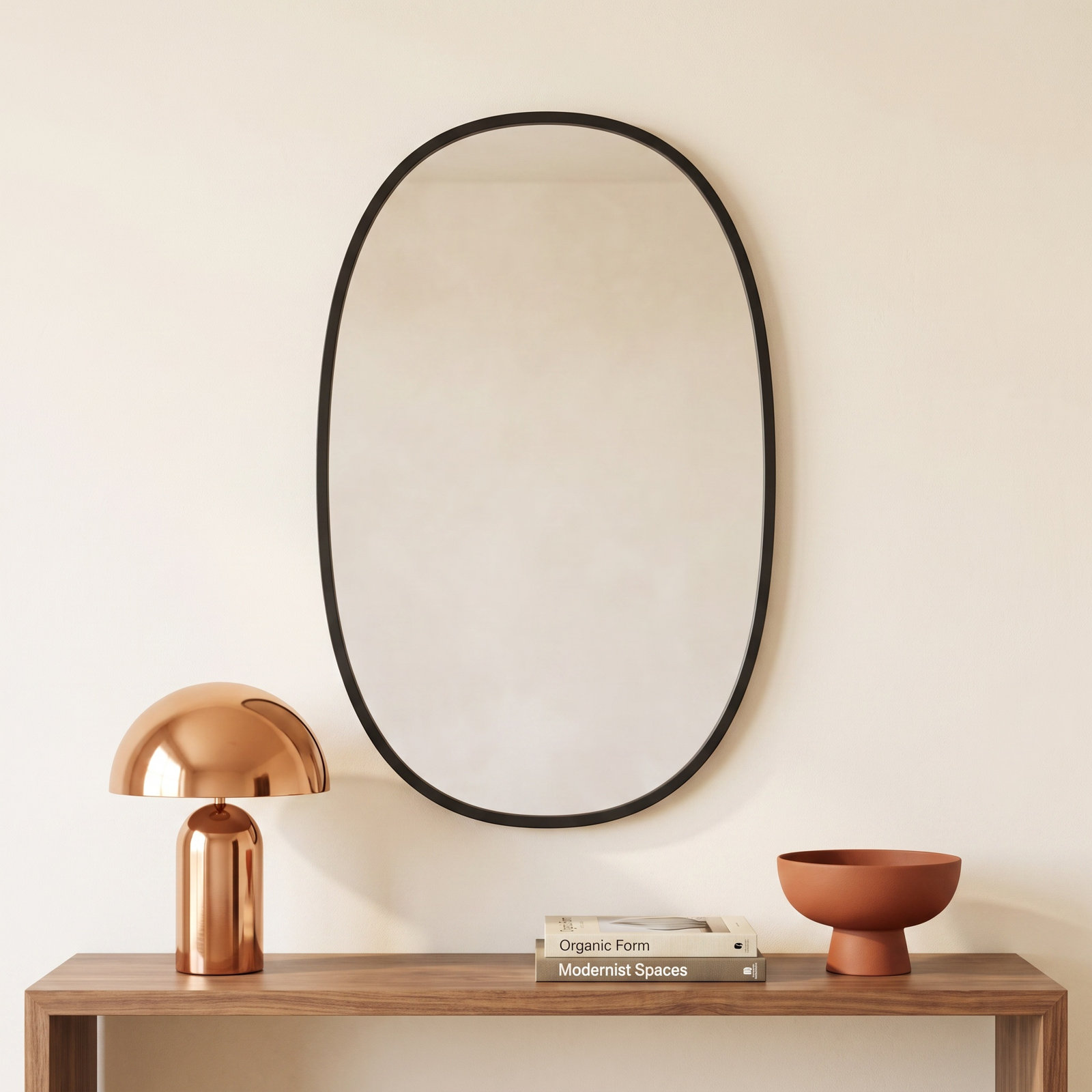 Hub Rubber Mirror, 36" x 24", Gray