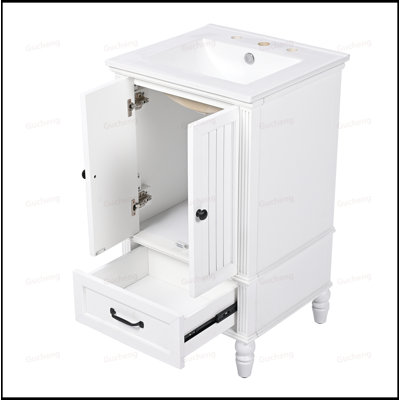 Small Bathroom Vanity With Sink And Adiustable Foot Pads