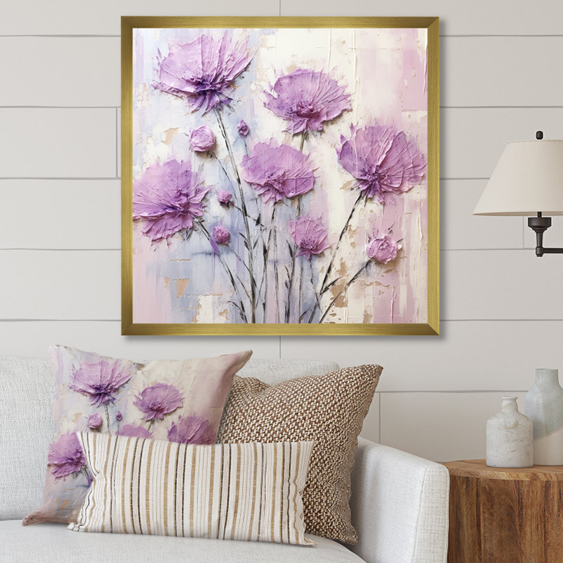 Beige marguerite beauté - marguerites, art mural, Or, H 16 po x l 16 po
