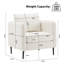  Ensemble de 2 fauteuils simples en velours et rembourrés avec accoudoirs carrés Siniya-180056178
