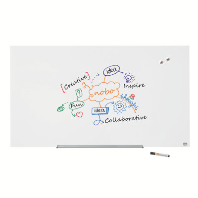 Wall Mounted Magnetic Glass Board